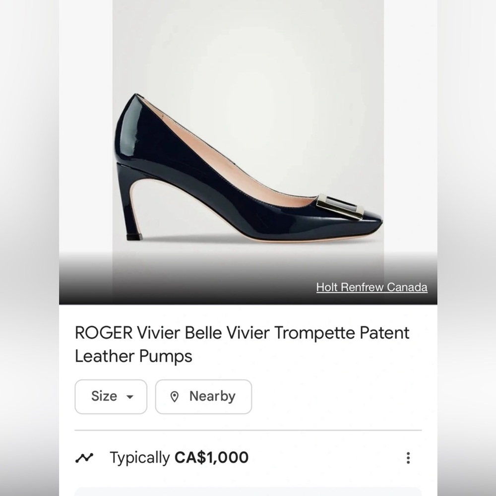 Roger Vivier Black Patent Leather Pumps